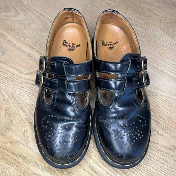 Dr. Martens 8065 Patent Leather Mary Jane Black Buckle Shoes Women’s Size 6 - Picture 7 of 11